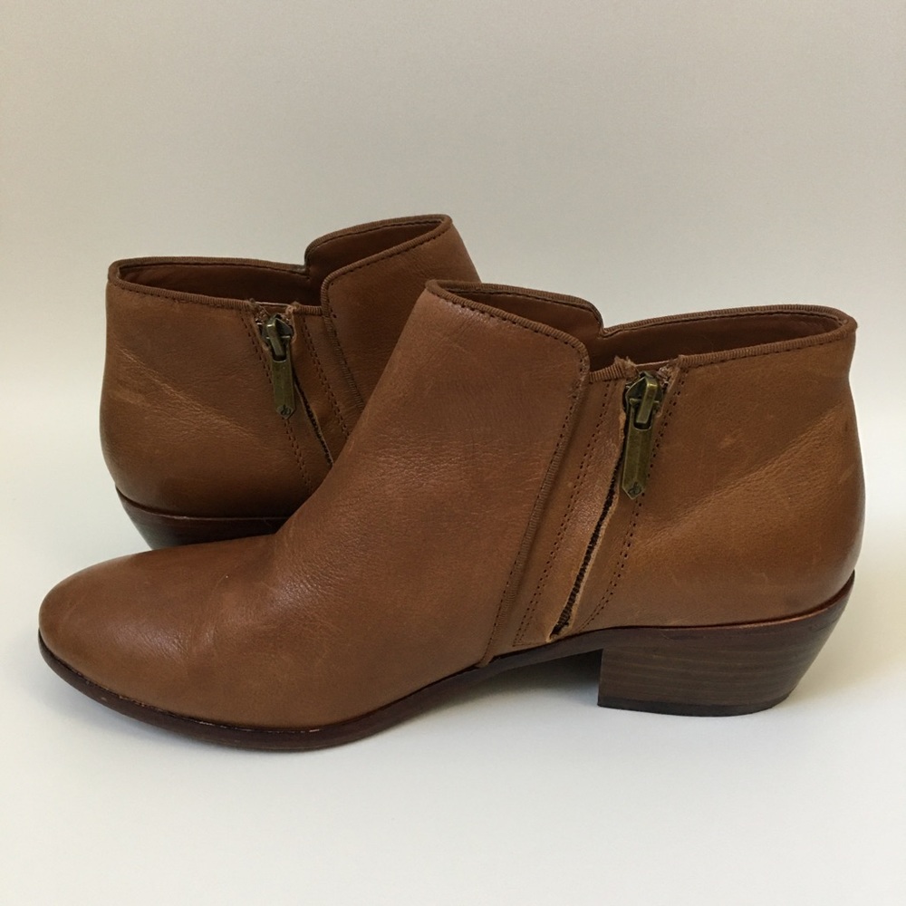 Sam Edelman Brown Leather Ankle Boots Size 8 - Picture 5 of 11